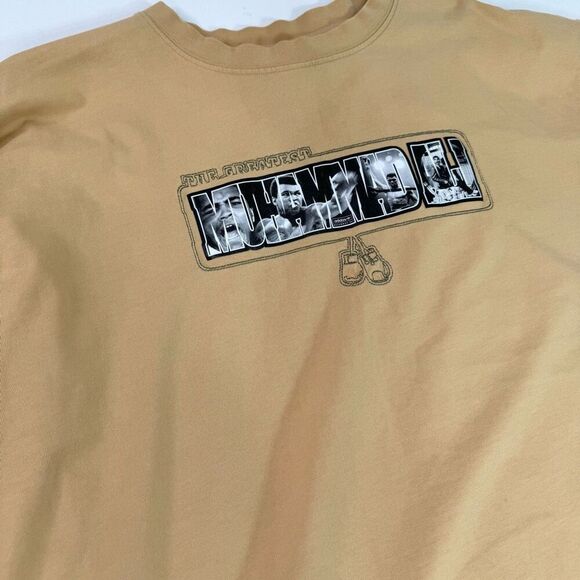 Adidas Muhammad Tee Shirt Mens XL Camel Tan Pullover Crewneck Short Sleeve - Picture 2 of 8